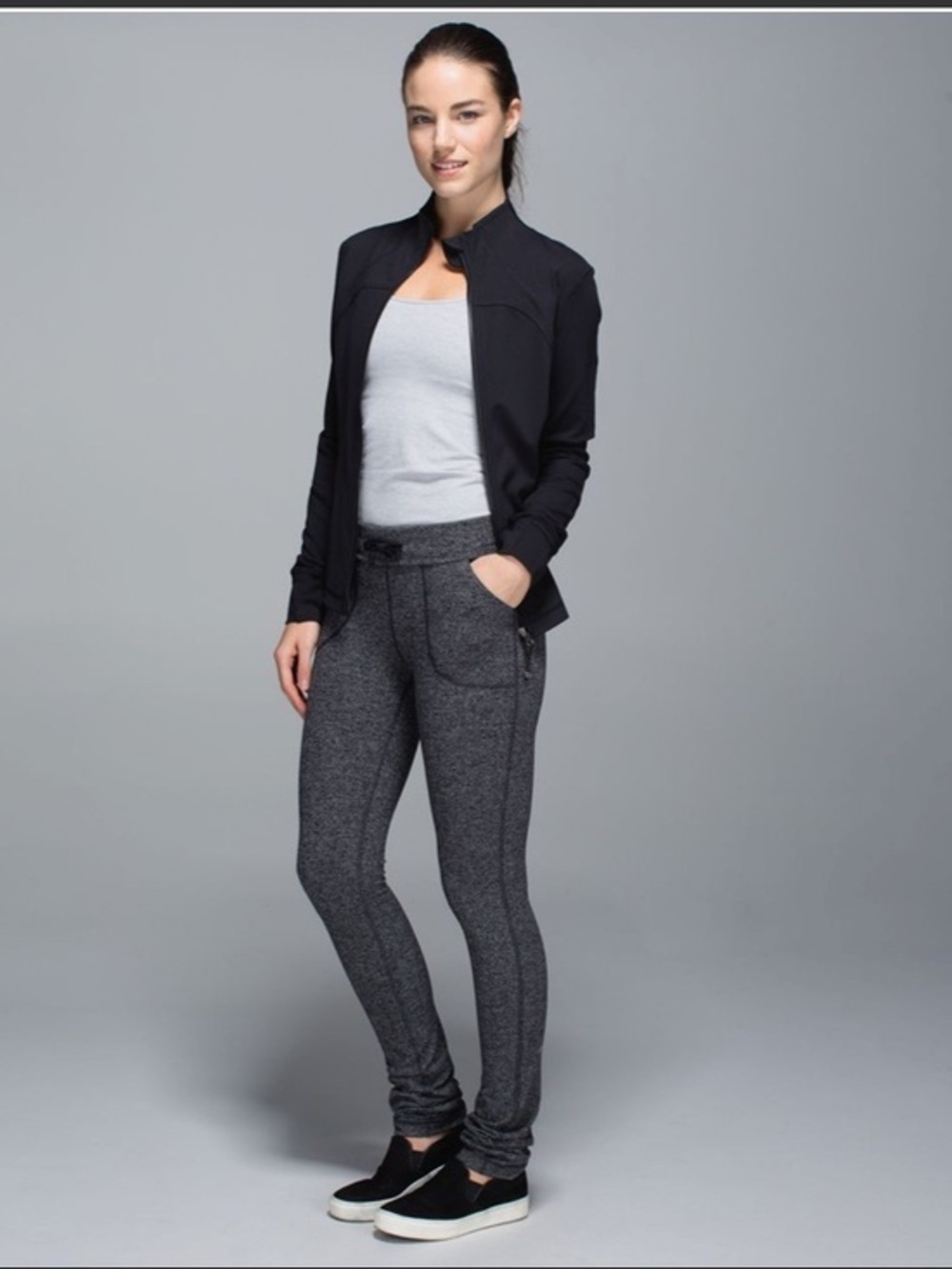 lululemon athletica Skinny will Pant full-on Luin grey dark size 6